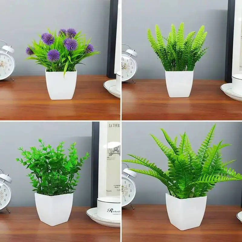 Living Room Silk Flower Dry Bouquet Plastic Artificial Flower Imitation Flower Set Jewelry Home Potted Small Ornaments Indoor