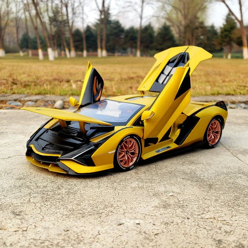 1:18 Lamborghini SIAN FKP 37 Alloy Sports Car Model Diecasts Metal Toy Car Model Simulation Collection Childrens Toy Gift A245