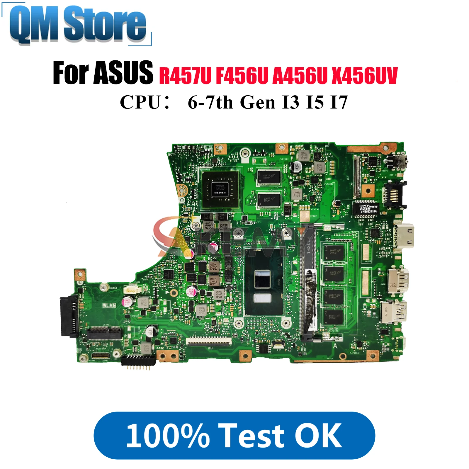 

X456UV Материнская плата для ноутбука ASUS X456UJ A456U X456U F456U X456UQ X456UAK R457U X456UVK X456UF X456UQK Материнская плата I3 I5 I7 CPU