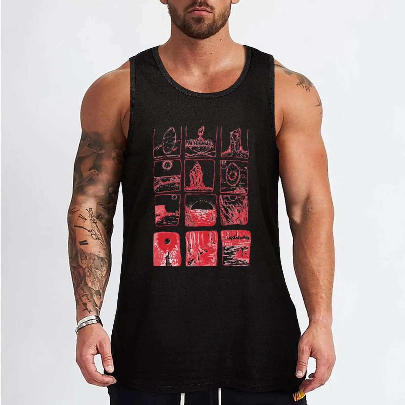 Odin Stone Tank Top anime gym man vest T-shirts men Men's fitness t-shirt