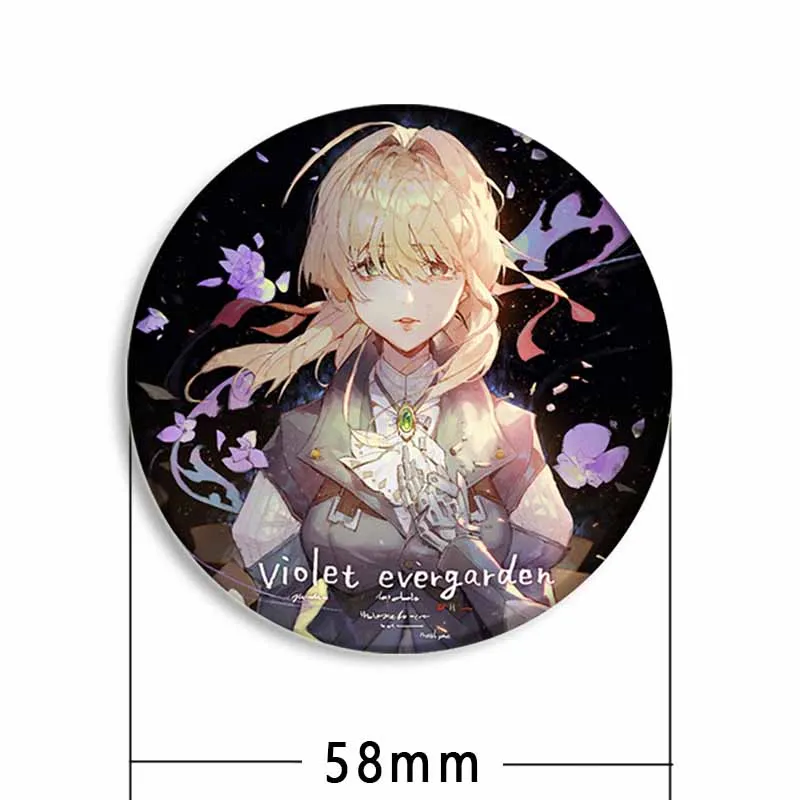 Jewelry Accessories Gifts Anime Violet Evergarden Brooch Cosplay Badges Handmade Brooches Lapel Pins Backpack Clothes Decoration