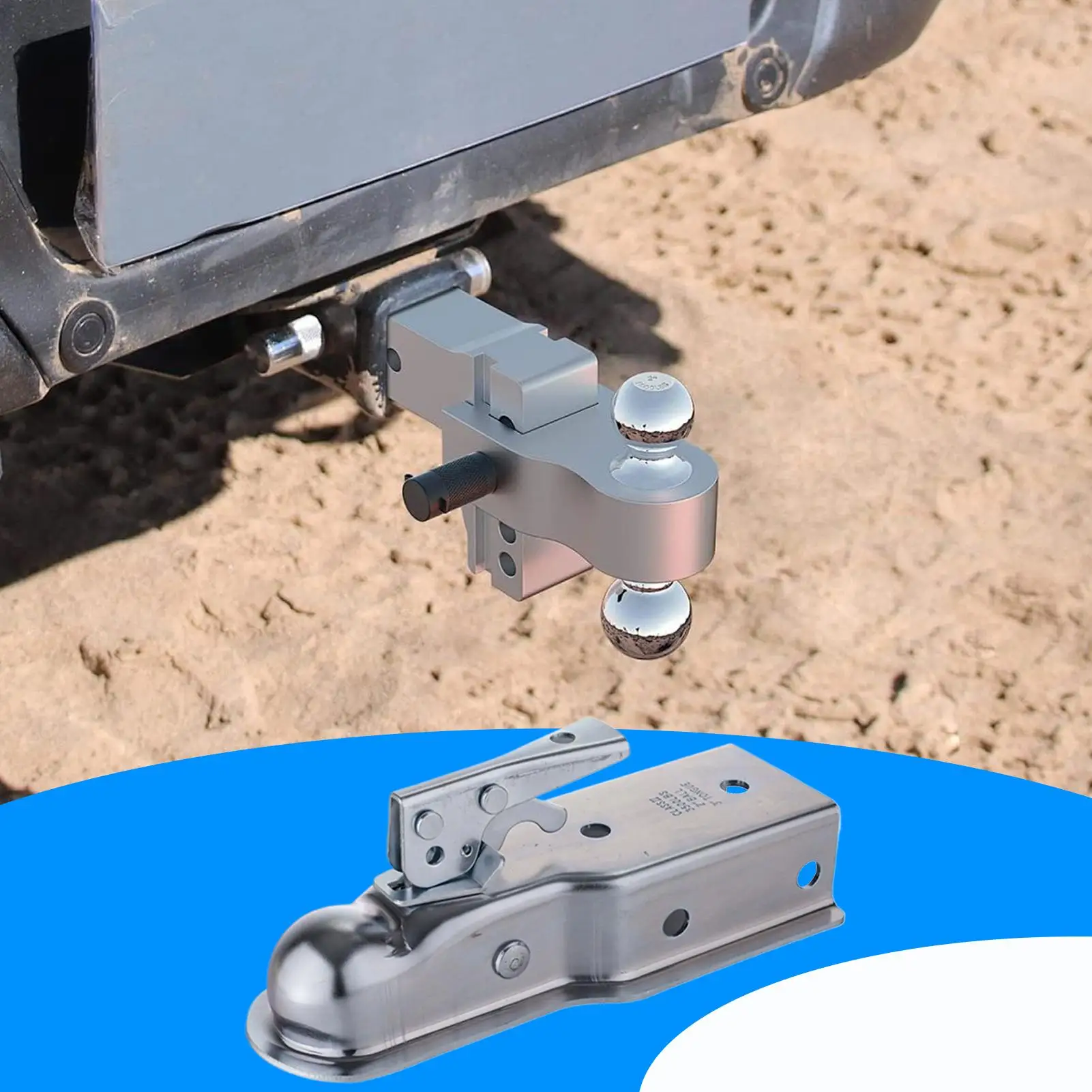 Universal Trailer Coupling Hitch Pressed Steel For Unbraked Trailers Trailer Hitch Towing Coupler Mount Camp Caravan Accessory - Image 5