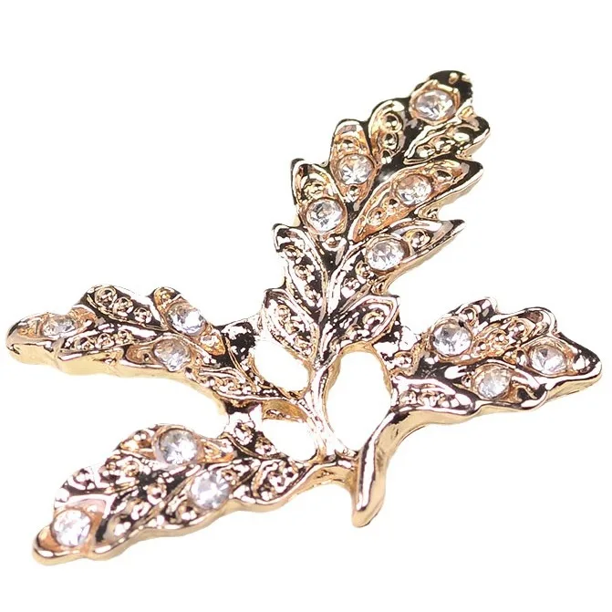 100 pieces set of handmade materials with crystal leaf jewelry pendant, headgear jewelry pendant, handmade materials