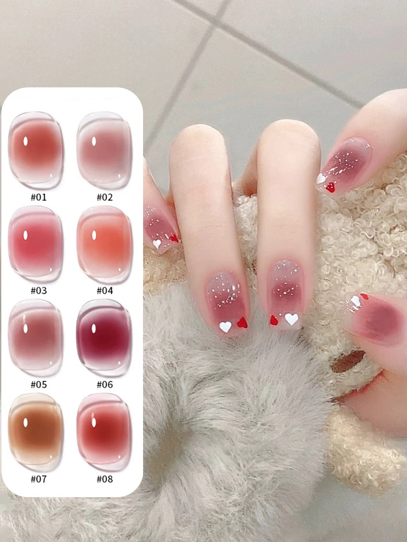 

MIANEL 12ML Summer Pure Desire Blush Jelly Gel Nail Polish 2026 New Style Pink Nude Nail Glue Pink Nails 1-8pcs