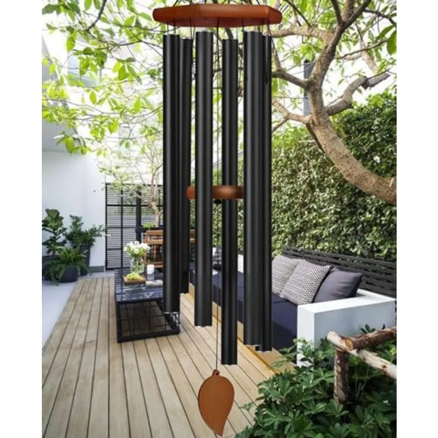 

Sympathy Wind Chimes for Outside Deep Tone Memorial Loss of a Loved One Large Wind Chimes with 6 Thick Tubes and Hook Outdoor G