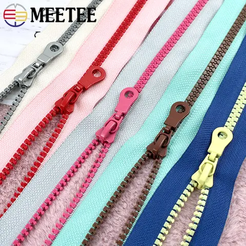2/5/10Yards Meetee 5# Resin Zipper Tape+Zip Slider Clothing Decor Zips Backpack Closure Zippers Repair Kit DIY Sewing Accessory