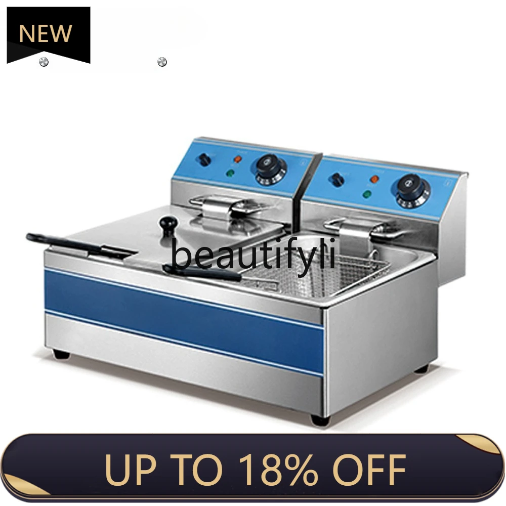 

Z189 Commercial French fries, electric fryer double cylinder, fryer stove catering equipment