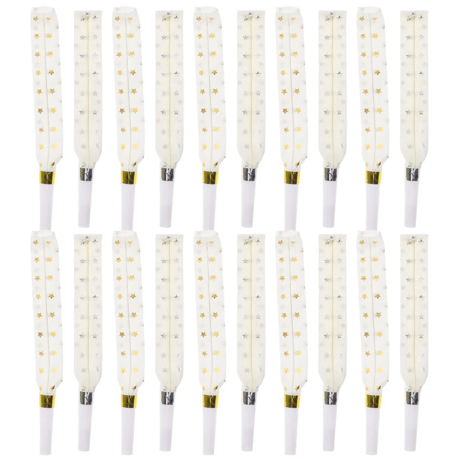 

20Pcs Gold Foil Party Blowers Birthday Whistle Noise Makers for Kids Adults Graduation New Year Halloween Celebration Fun