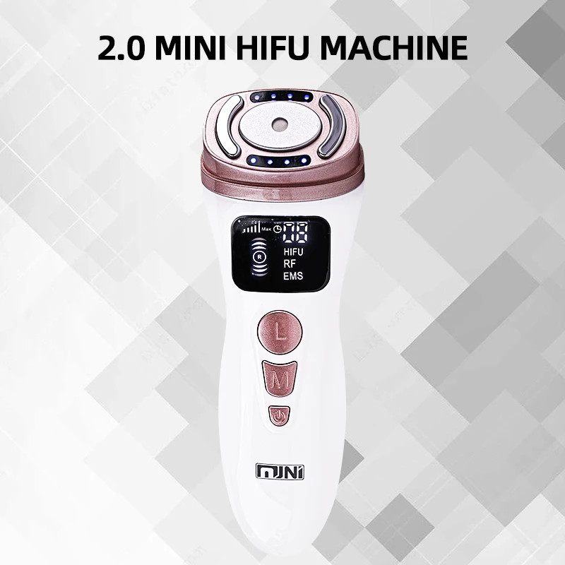เครื่องนวดหน้า HIFU อัลตราโซนิกขนาดเล็ก รุ่นใหม่ สำหรับใช้ในบ้าน LESEN พร้อม EMS กระชับผิว ลดเลือนริ้วรอย ต่อต้านริ้วรอยระดับมืออาชีพ เครื่องมือความงามพกพา