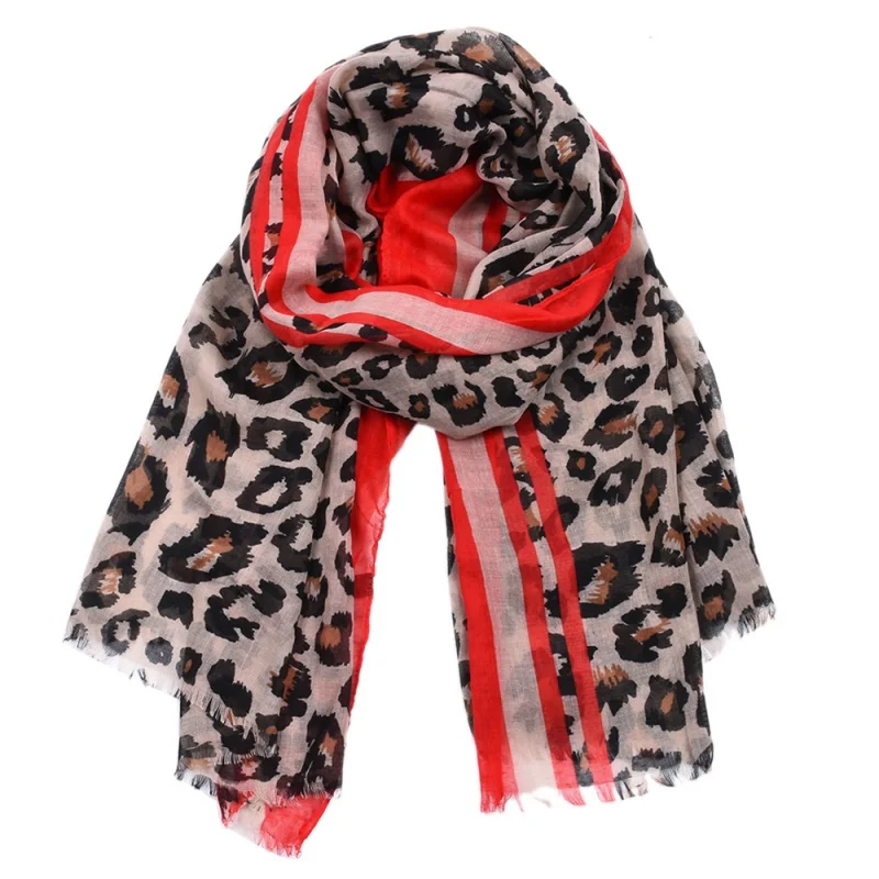 2021 Women\'s Leopard Print Scarf Export Long Sale Voile Women\'s Curling Scarf Wholesale