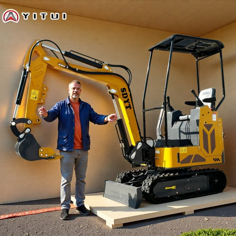 Aangepaste 1,8 ton minigraafmachine met Kubota-motor CE Epa Euro 5 en EPA-compatibel voor Franse tuinrenovatie