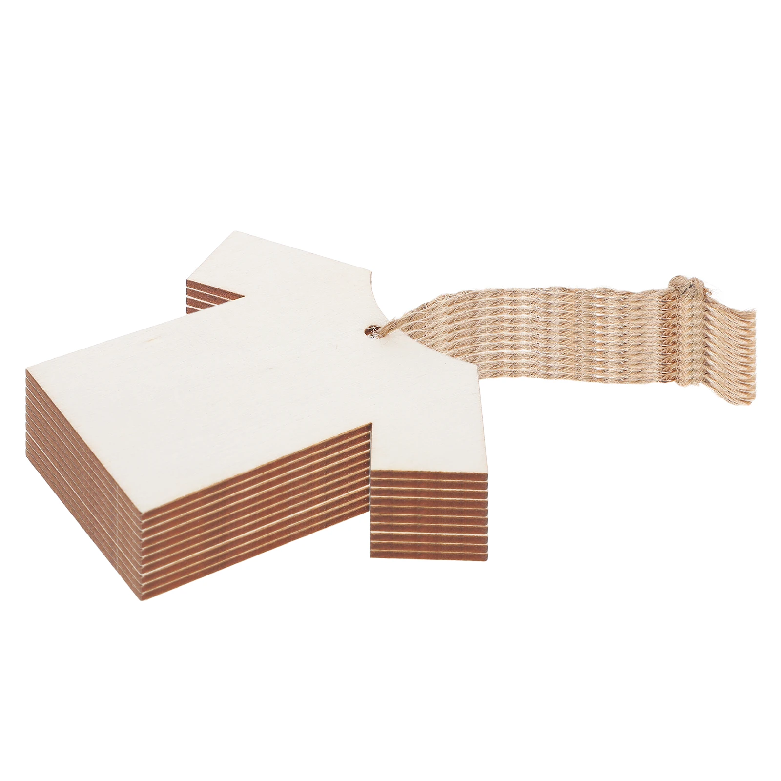 

20pcs Wooden Short Sleeve Labels Natural Wood DIY Blank Design Retail Display Tags Clothing Marks Versatile Packaging Gifts