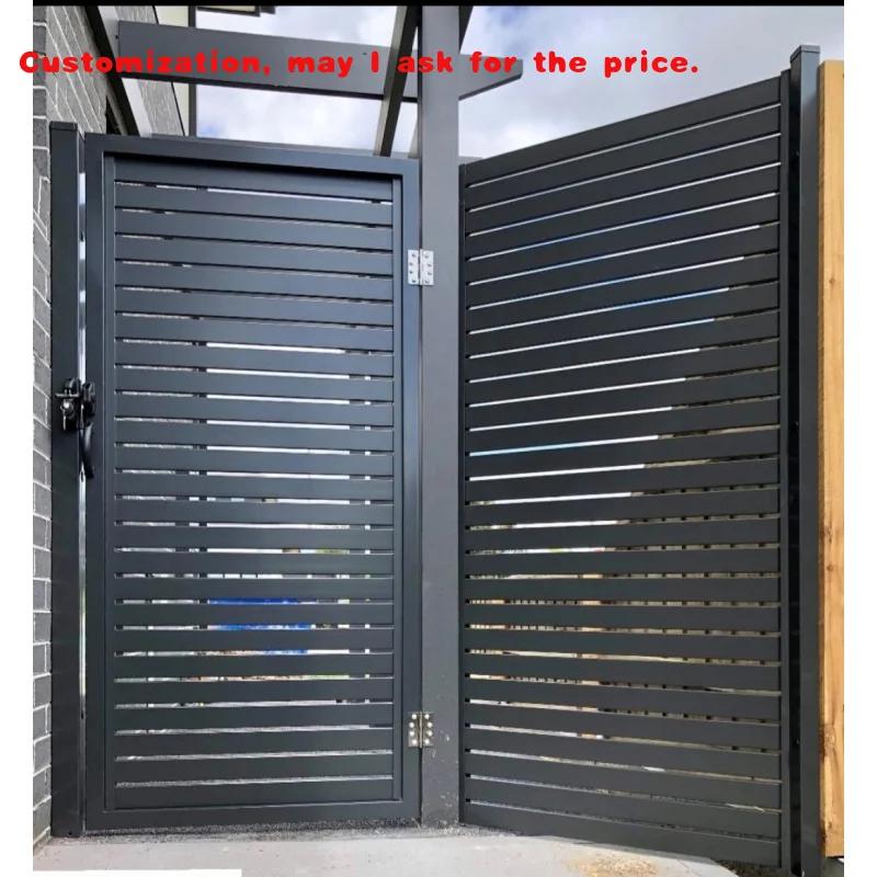 custom.Courtyard Galvanized Steel Aluminum Sliding Door with Powder Coated Design 3D Modeling Safety Fence Yard
