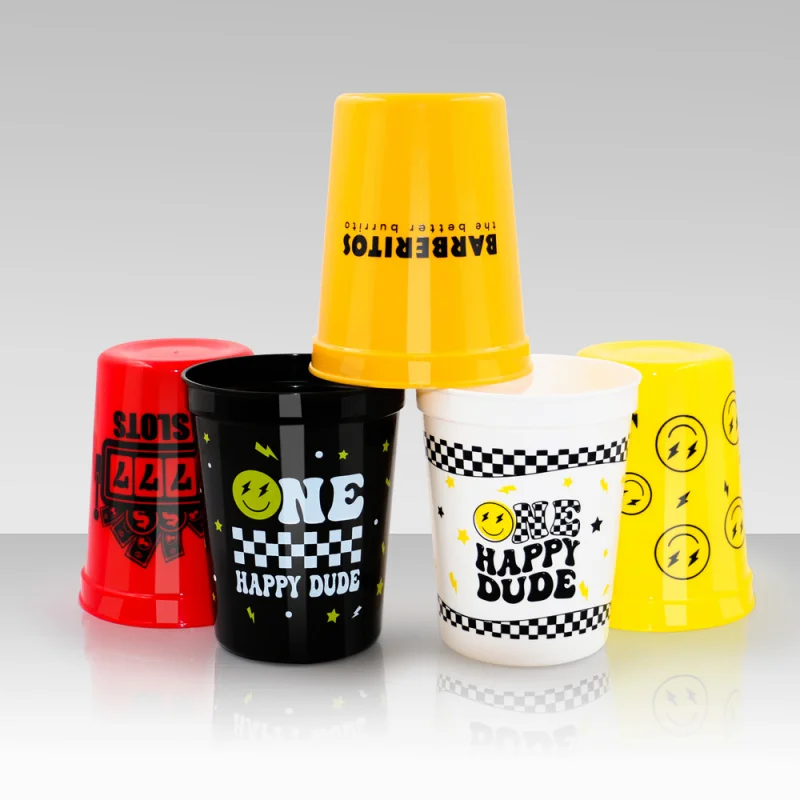 10 00piece.Custom.12oz 16oz 18oz Colorful PP Hard Plastic Cups Customizable with Your Logo stadium cups