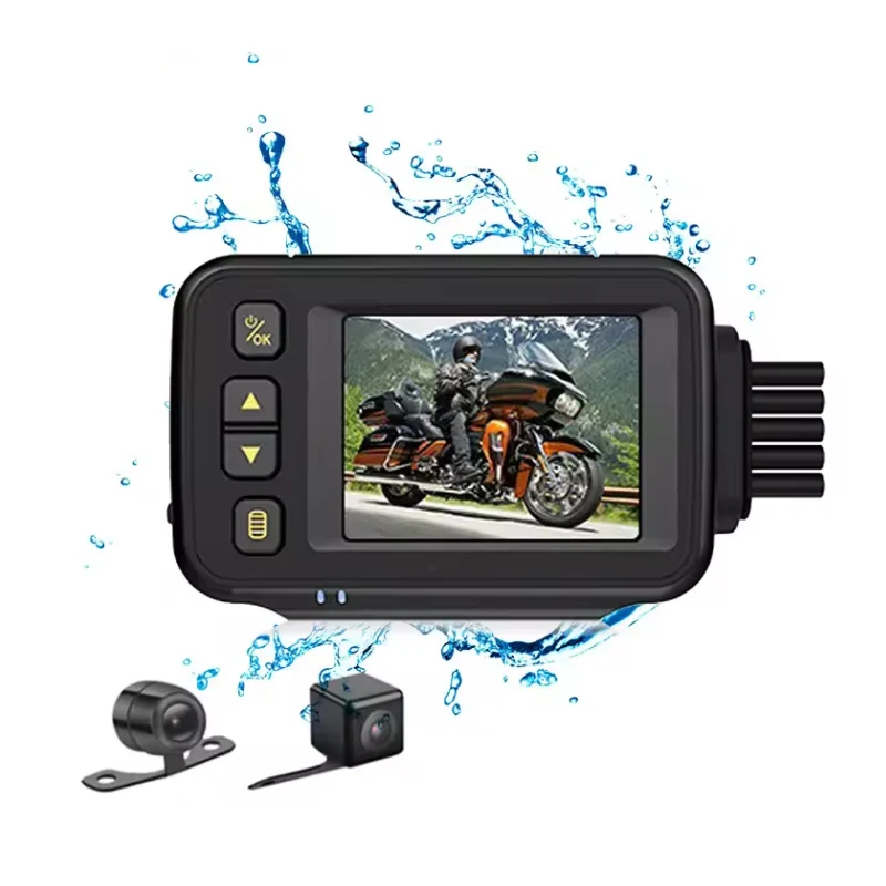 

Motorcycle DVR MT30 Dual Lens Dash Cam with Night Vision G-Sensor Waterproof Full Color 1 Year Warranty