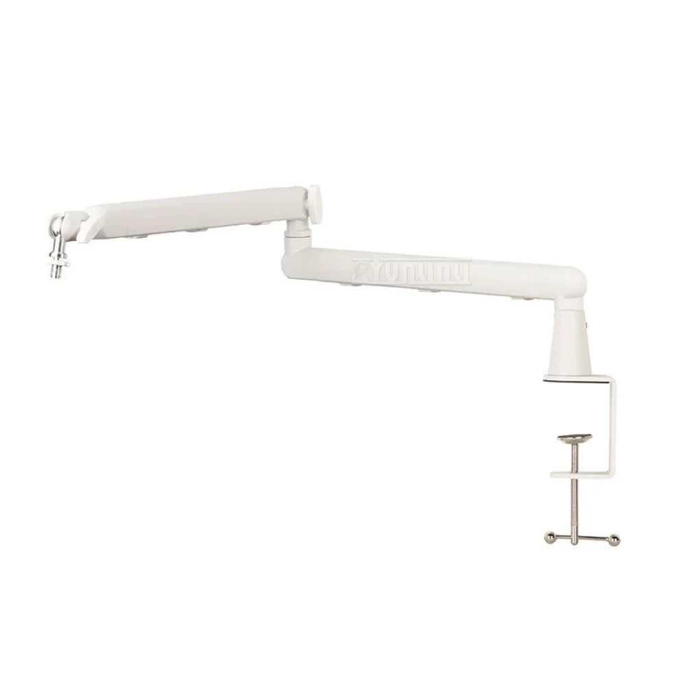 2026 حامل ميكروفون أبيض حامل ميكروفون سطح المكتب Overhang حامل عالمي متعدد الوظائف