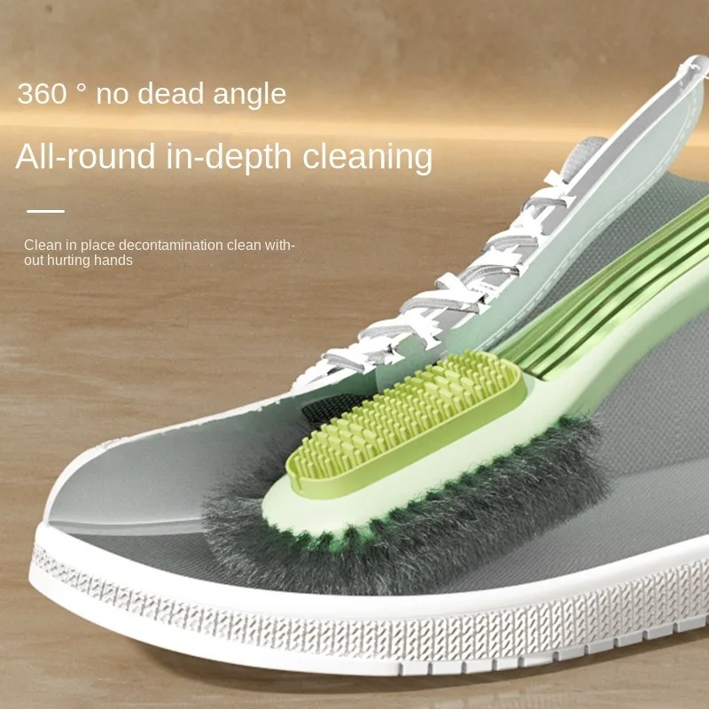 Double-sided Shoe Brush Durable Plastic Shoe Washing Brush Suede Shoe Cleaning Brush Household Cleaning Tools Accessories