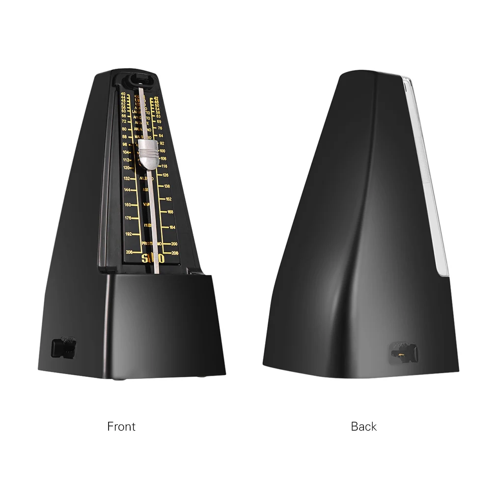 S-350 standard universal mechanical metronome, suitable for guitars, violins, pianos, drums and other musical instruments, black