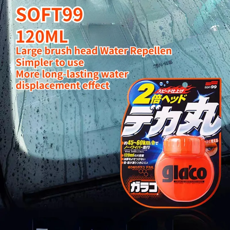 120ML Soft99 Glaco Japan Anti Rain Coating for Car Glass Hydrophobic Anti-rain Liquid Windshield Mirror Mask Auto Chemical