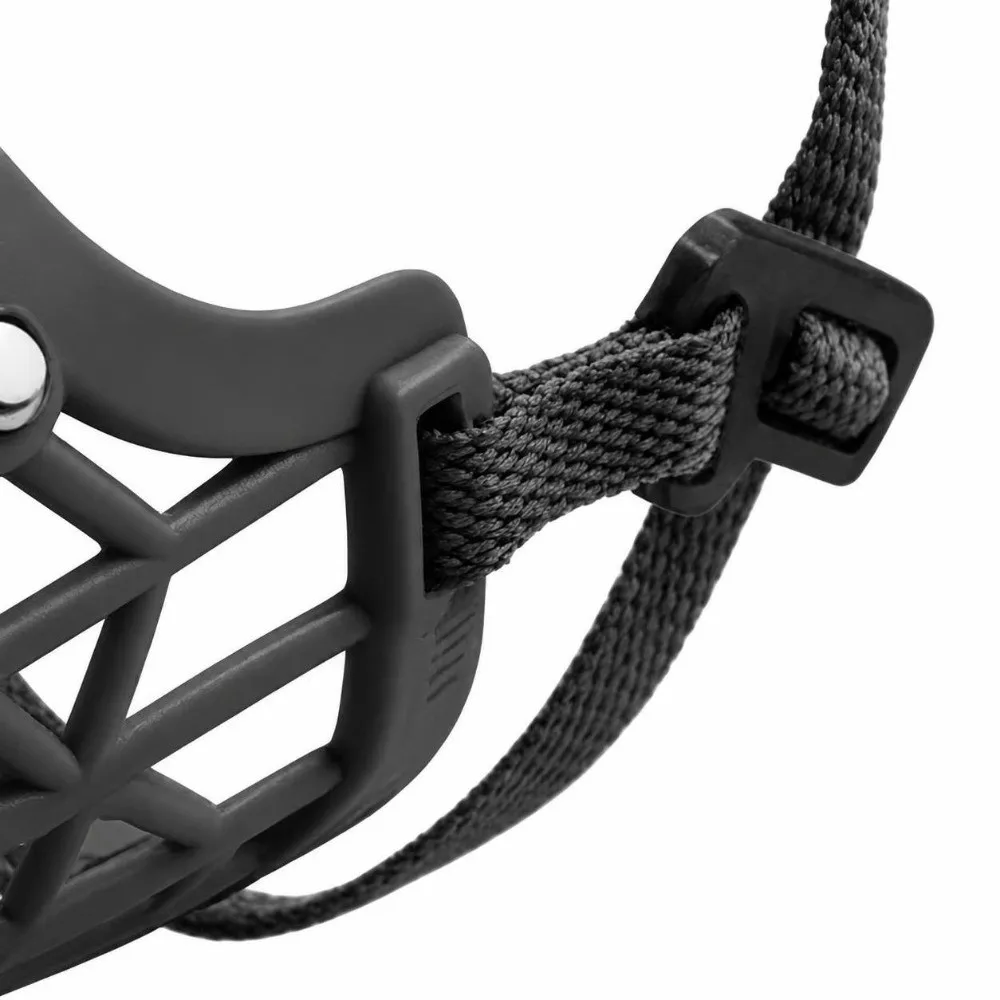 7 Sizes Available Dog Muzzle Adjustable Strap Safety Buckle Anti-Bite Muzzle Anti-Licking Design Breathable Mesh Pet Mouth Mask