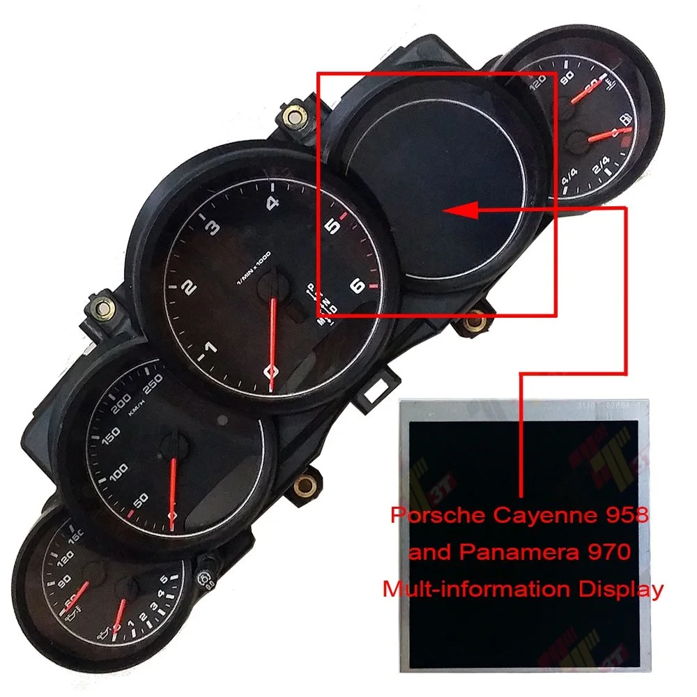 On Right Color Display for Porsche Cayenne Panamera Macan Cayman Boxster Carrera