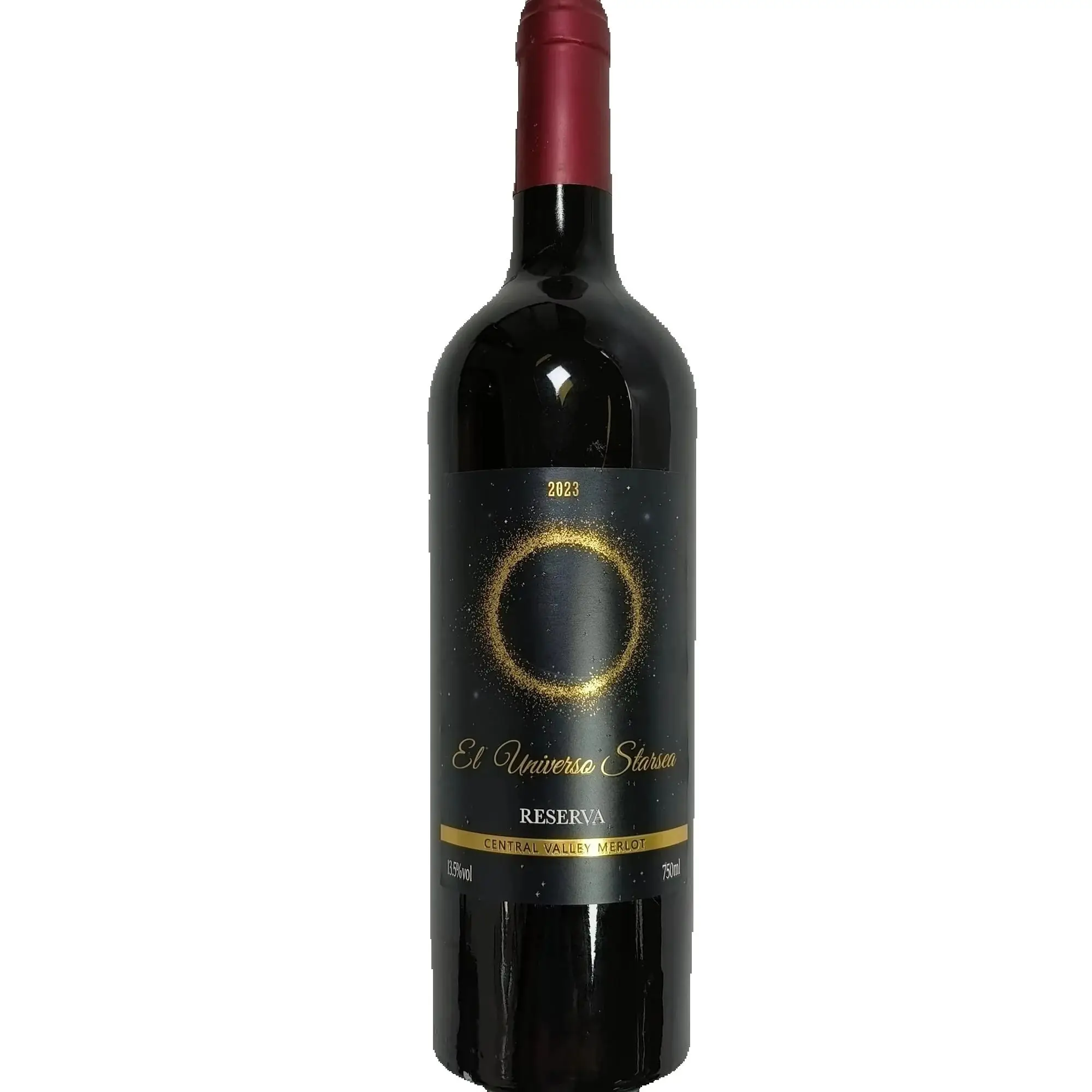 Custom Logo Red Wine Label｜Self-Adhesive Waterproof｜Gold Foil UV Craft｜Adhesive Sticker