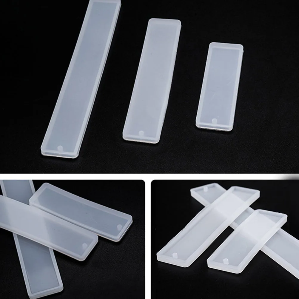 

1 Set Of Silicone Bookmark Molds Diy Craft Mold For Epoxy Resin Non-Stick Rectangle Making Tool Blank Casting Mould Student