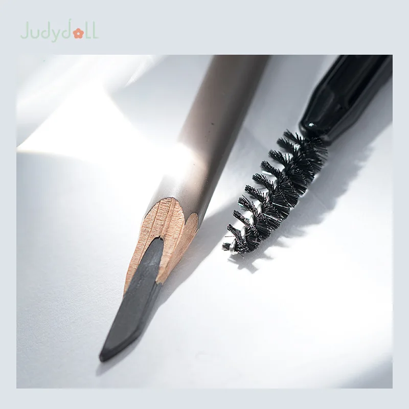 JUDYDOLL Dual-ended Chopper Shape Eyebrow Pencil With Brush Waterproof Colorfast Natural And Long-lasting Cosmetics