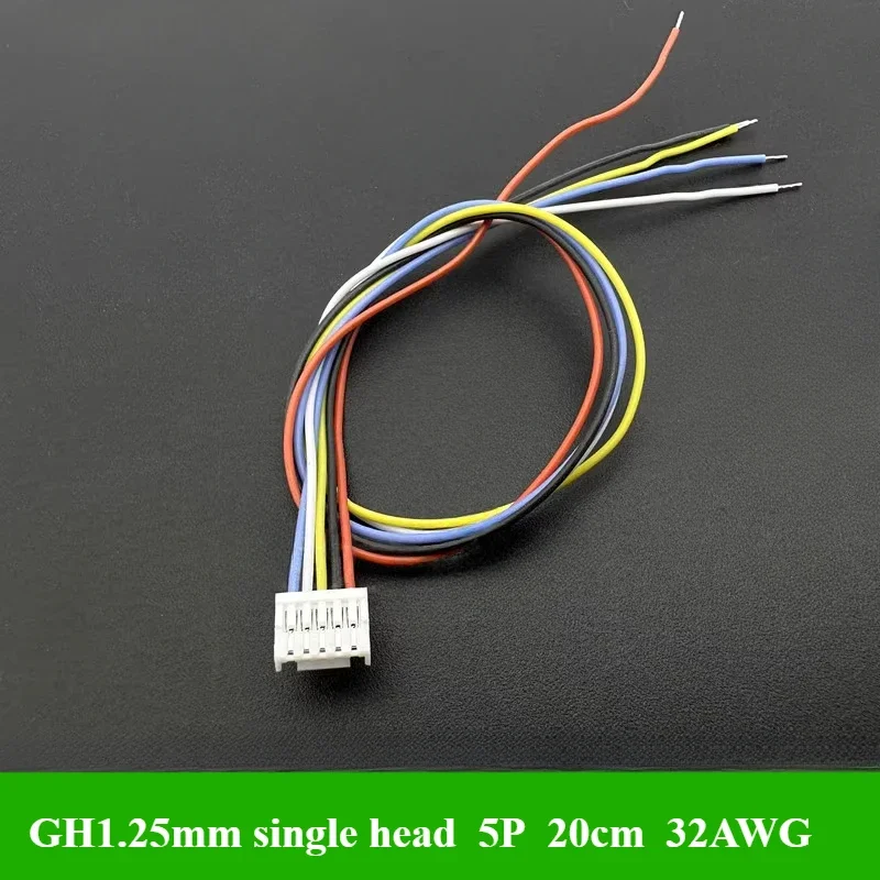

Micro JST GH 1.25 2P 3P 4P 5P 6P Male Female Connector With Wire 20cm Cable GH1.25 Single Double Connector 32AWG silicone wire