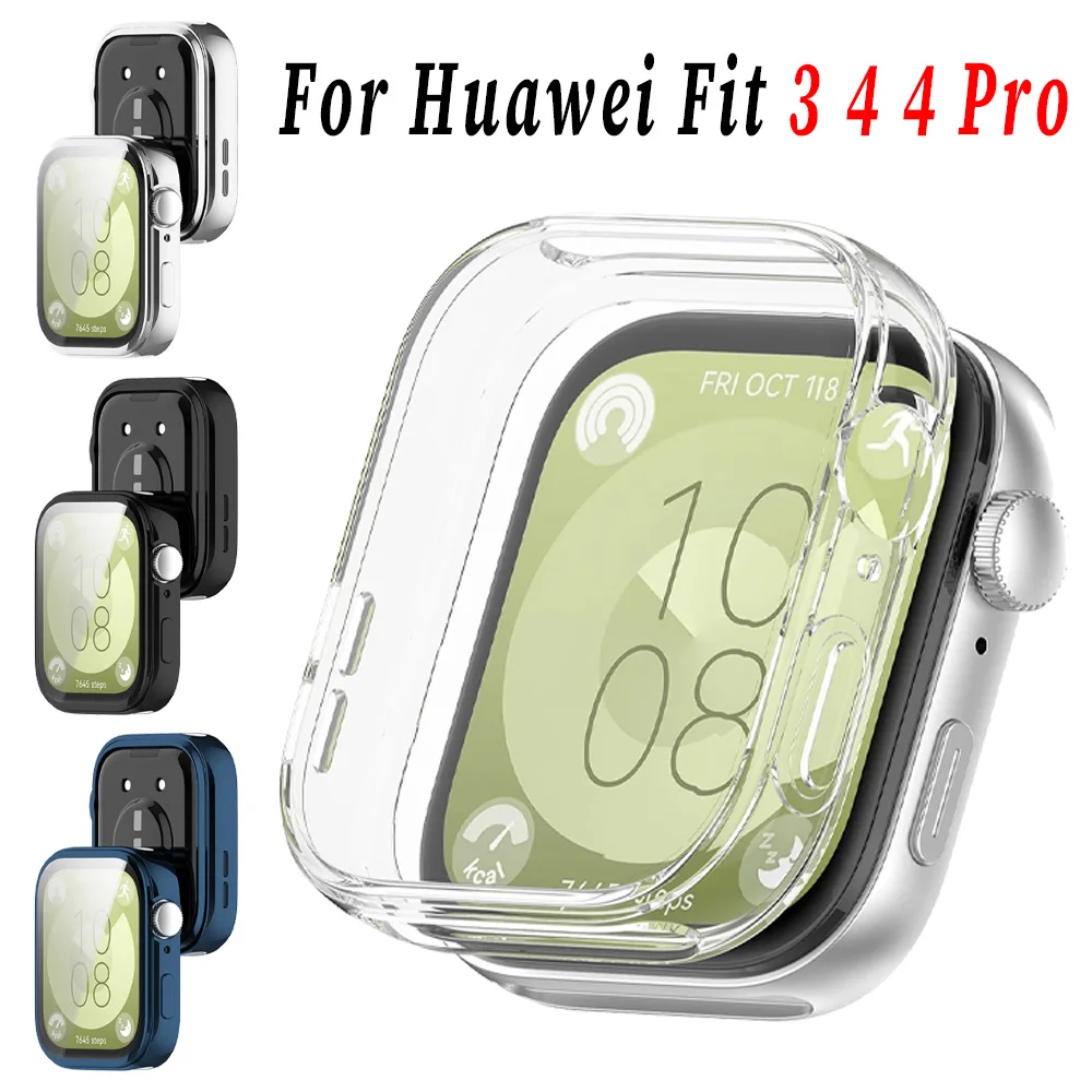 Soft TPU Case For Huawei Watch Fit 3 4 4 Pro All-inclusive Scratch-resistant Screen Protective Cover For Huawei Fit 4 Accessory