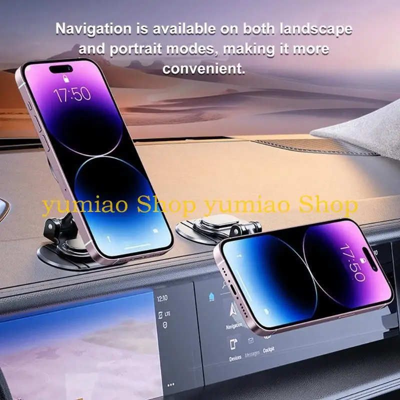 587B Universal Foldable Car Phone Holder High Grip Magnet Dashboards Mount for Phones
