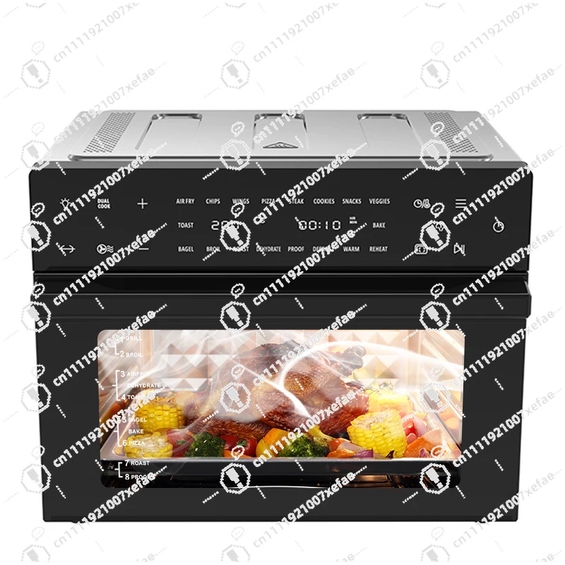 30L Smart Double Cooking Air Fryer Oven 18 Preset Features 360 Rotary Electric Oil-Free Household Dehydrator