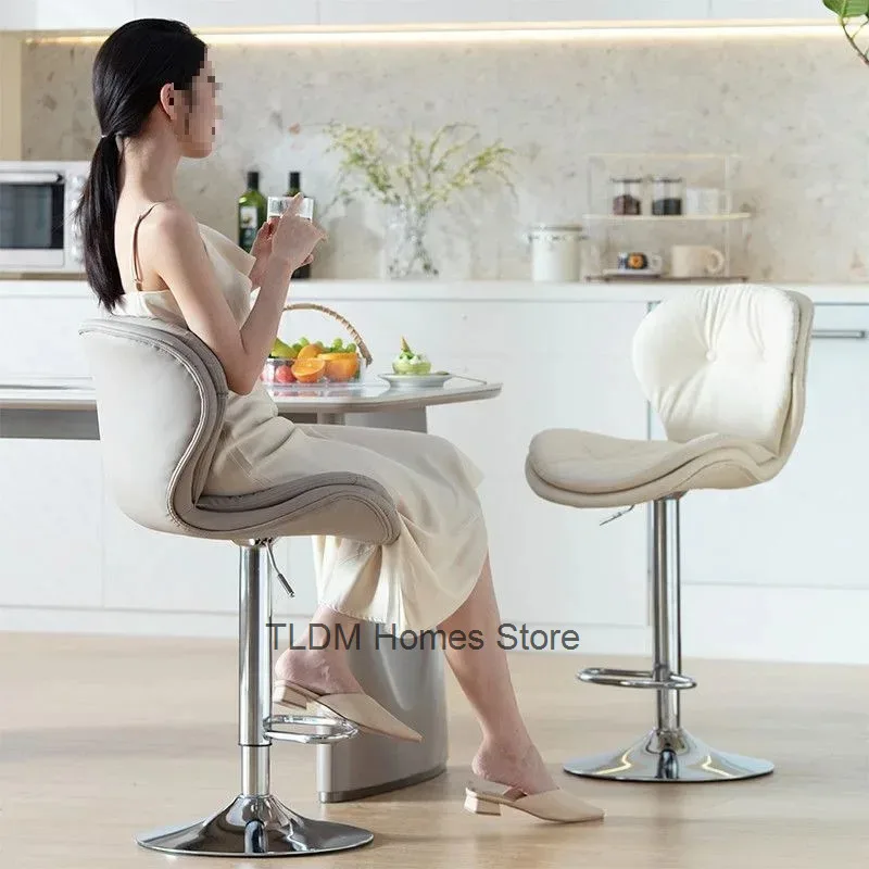 

Minimalist bar stools can lift and rotate bar stools for home kitchen dining table bar stools soft cushion backrest bars stool