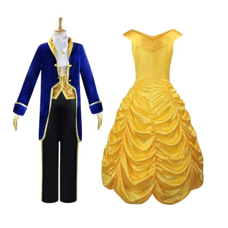 

Beauty and Beast Belle Princess Dress Cosplay Performance Costumes Beast Prince Clothing Sets Halloween Carnival Roleplay Outfit