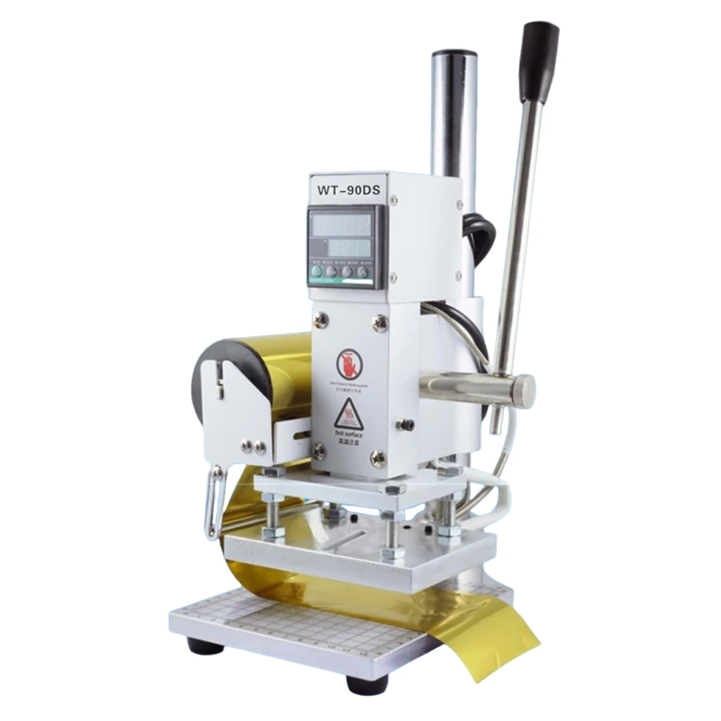 ミニデジタルホットスタンプ機 金銀自動デジタルレザーロゴエンボス加工Tスロットホットスタンプ機