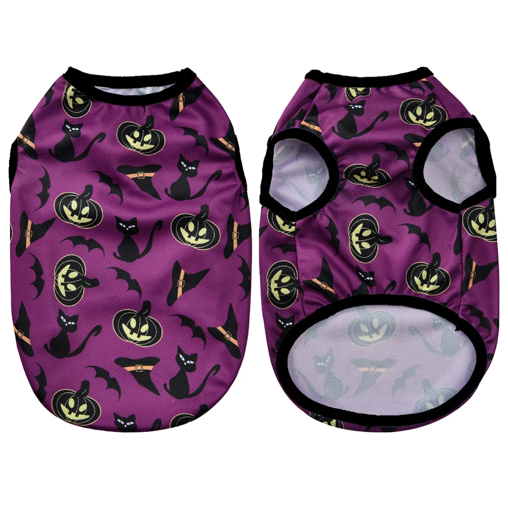Halloween huisdiervest voor kleine middelgrote honden katten herfst winter kostuum pompoenprint cosplay outfit chihuahua mopshond Franse bulldog