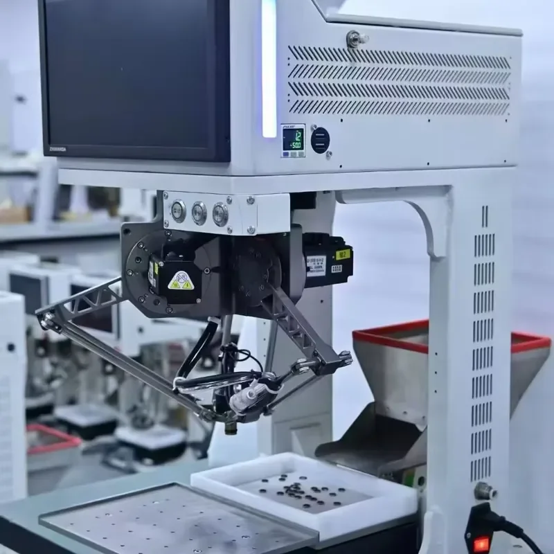 Visual-function Parallel with Motor and PLC for Flexible Grasping Classification Stacking 3C Electronic Plastic Parts