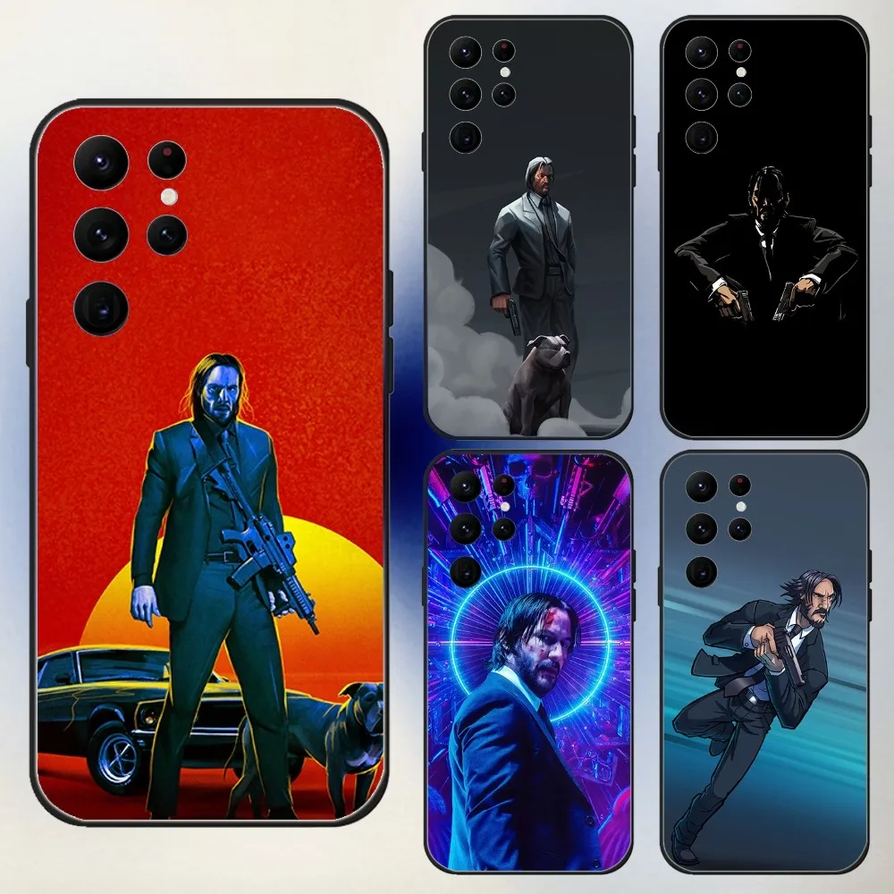 Film J-John-Wick Bab Phone Case For Samsung S24,23,22,30,21,10,9,Ultra,Plus,Lite,FE,5G Black Soft Case