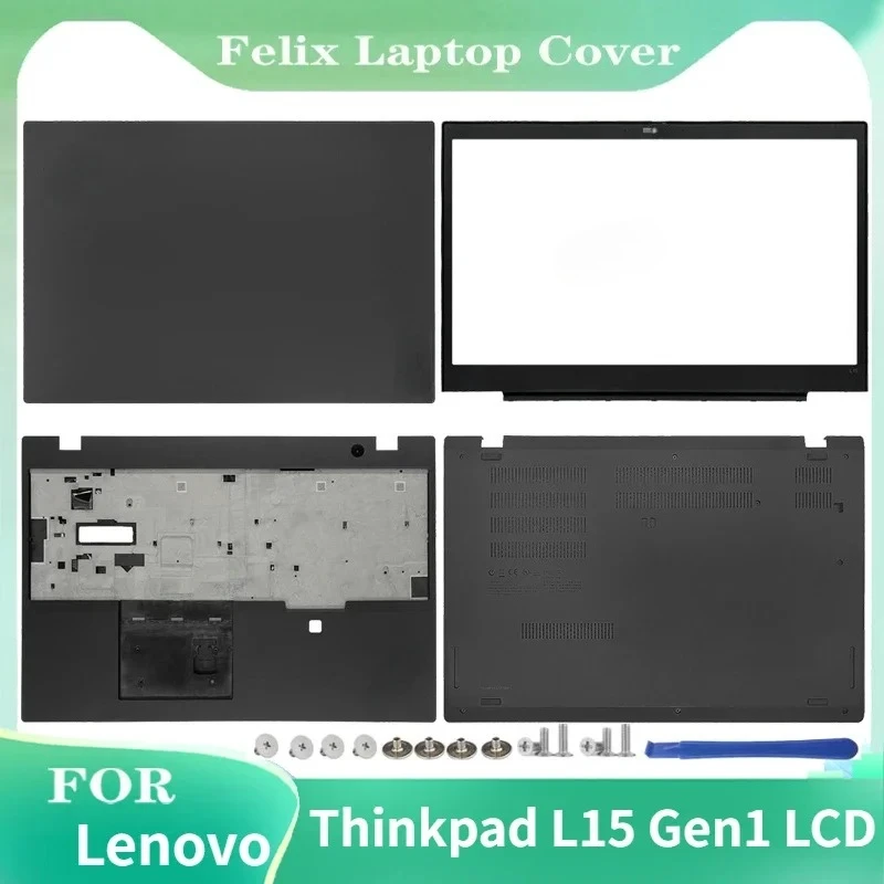 

NEW For Lenovo Thinkpad L15 Gen1 LCD Back Cover/Front Bezel/Palmrest/Bottom Case Upper Top and Bottom Cover Black