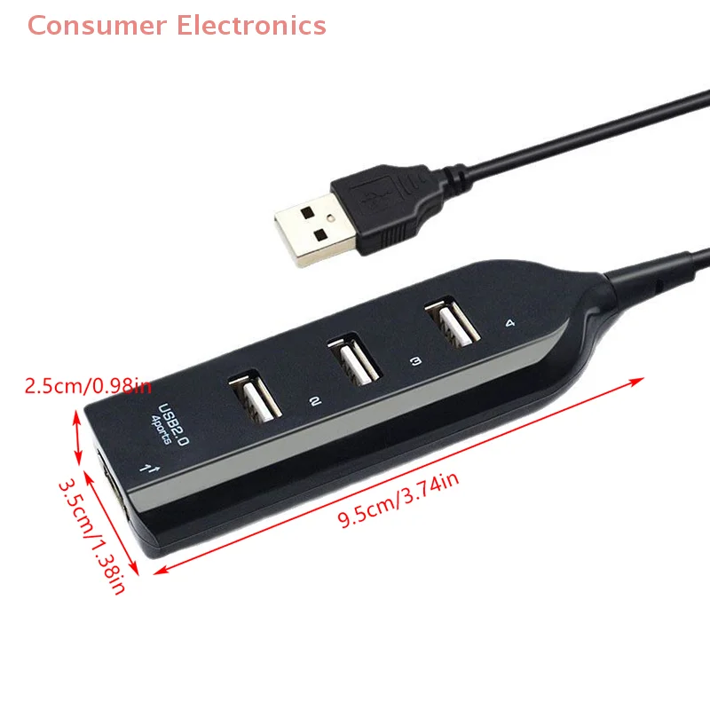 1PCS Universal USB Hub 4-port Kabel High-speed Mini Hub Buchse Laptop Modus Verteiler Kabel Adapter
