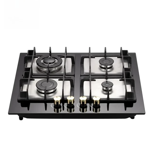 4 موقد غاز للاستخدام المنزلي تصميم مدمج للتثبيت