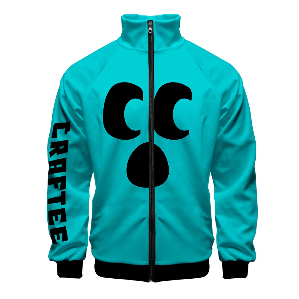 

Куртка-свитшот с 3D-цифровой печатью Diamond Craftee, воротник-стойка, на молнии, для мальчиков, в стиле Харадзюку, для косплея, мужская одежда