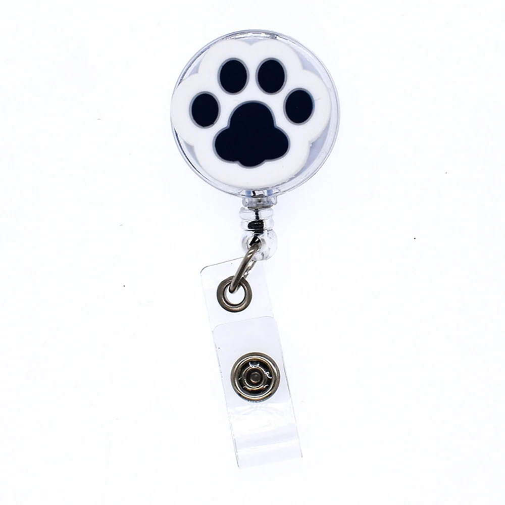 

Lovely High Quality Doctors Students Nurse Retractable Badge Holder Cartoon Cat Paw ID Card Holder Name Card Holder