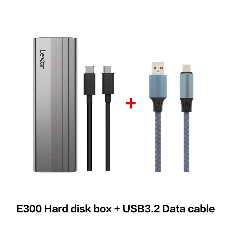Lexar E300 M.2 SSD Caja SSD M.2 NVMe USB 3.2 Gen 2 Tipo C 10Gbps Caja de disco duro móvil para 2230 / 2242 / 2260 / 2280