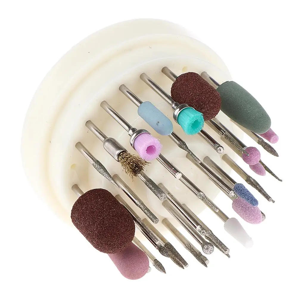 Conjunto de brocas para unhas de carboneto de tungstênio, 45 peças, ferramentas elétricas para manicure e arte em unhas