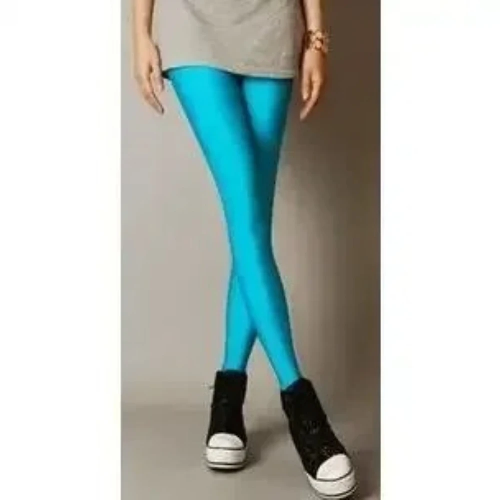 JAEBAEK Leggings de neón de varios colores para mujer Tiempo de aventura para pintura Legging Moda Sexy Leggins elásticos altos para mujer