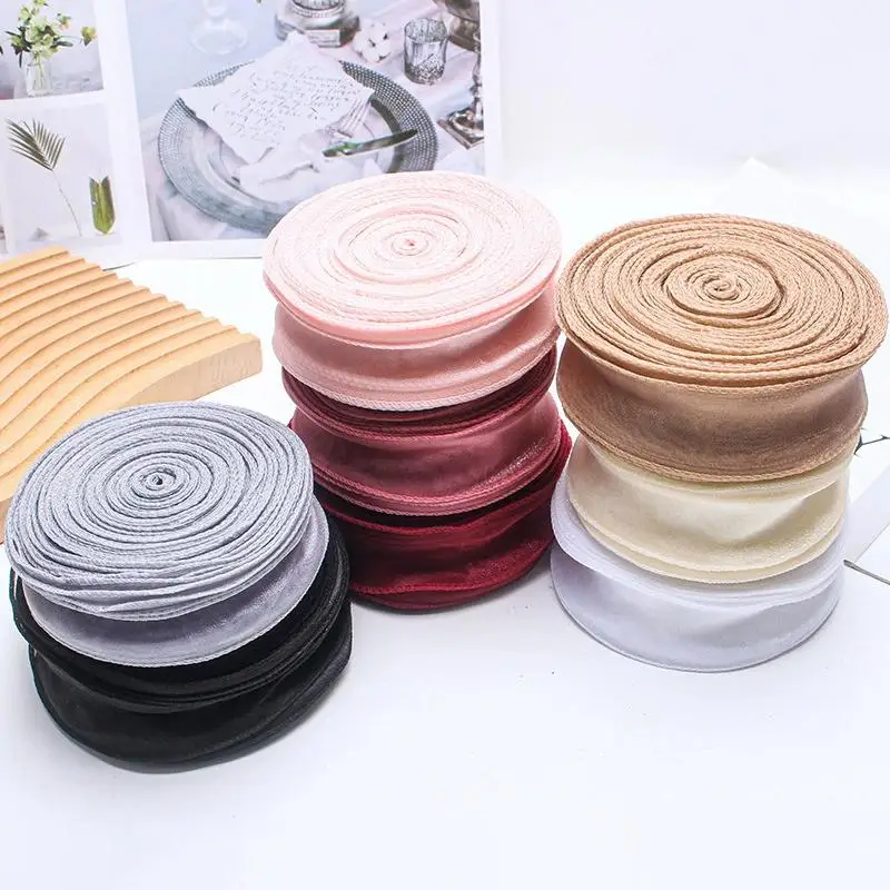 40MM 30 Yards Roll Of Satin Ribbon Flower Bouquet Wrapping Lace Tulle Ribbon DIY Craft Decorating Flower Pattern
