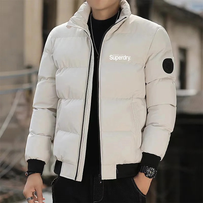 2024 Men\'s casual high necked down jacket, warm jacket, outdoor sports, Thinicef, fashionable, winter