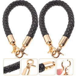 2 Pcs Black Tote Bag Wallet Handle DIY Handbag Grip Purse Handles for Making Laptop Detachable