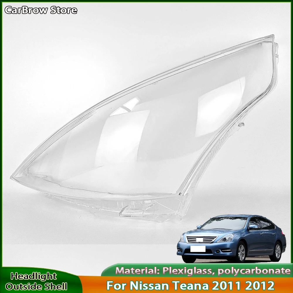 

For Nissan Teana 2011 2012 Front Headlight Cover Transparent Lamp Shade Headlamp Shell Lens Replace Original Lampshade